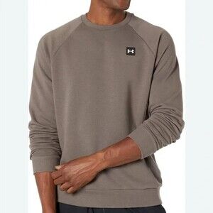 Under Armour Rival Fleece Crewneck Sweatshirt Brown/Taupe – Size XXL